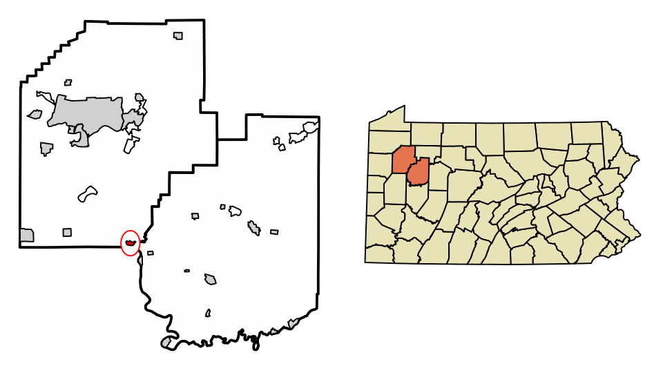 Locator map of Emlenton