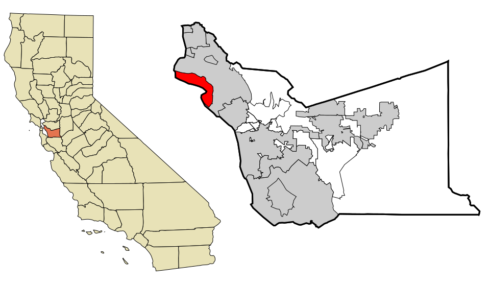 Locator map of Alameda