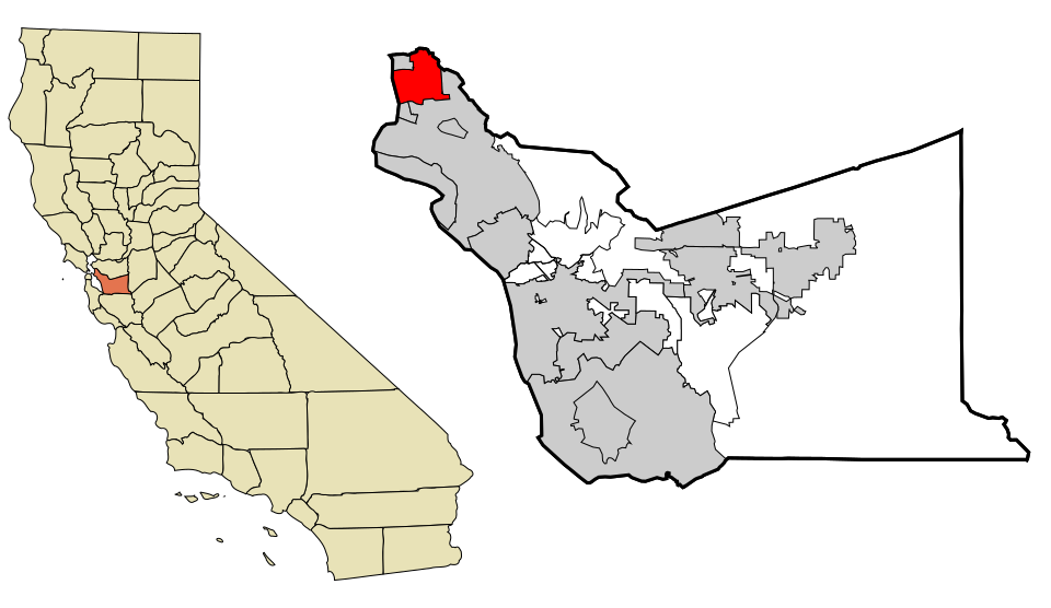 Locator map of Berkeley