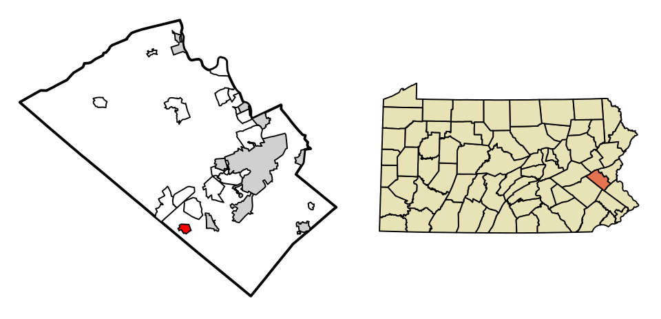 Locator map of Alburtis