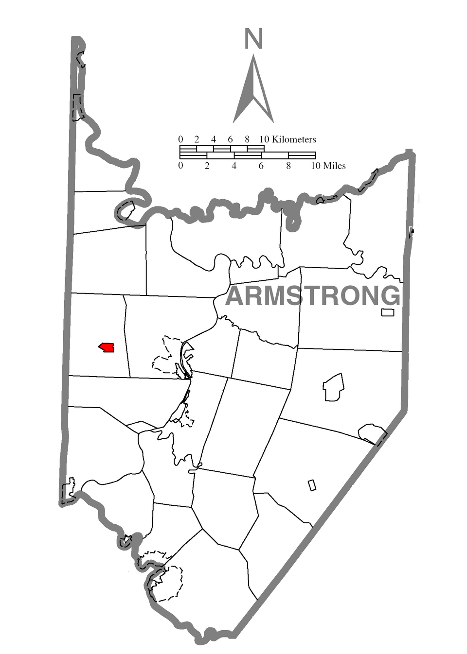 Locator map of Worthington