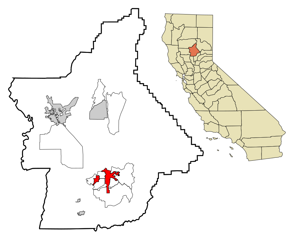 Locator map of Oroville