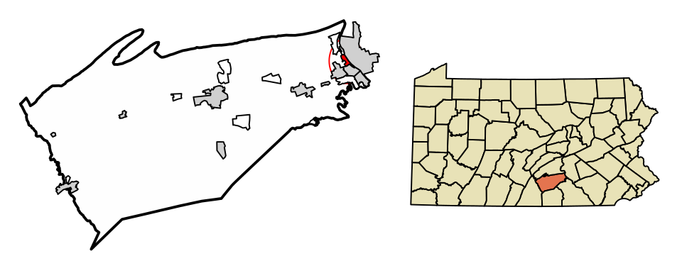Locator map of Wormleysburg