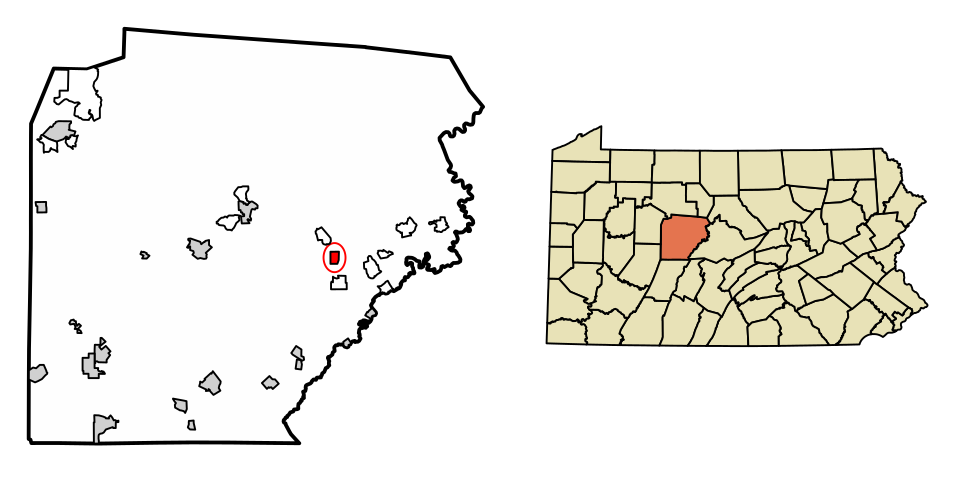 Locator map of Wallaceton
