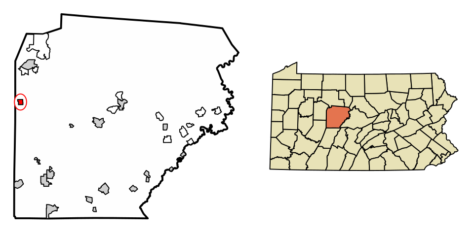 Locator map of Troutville