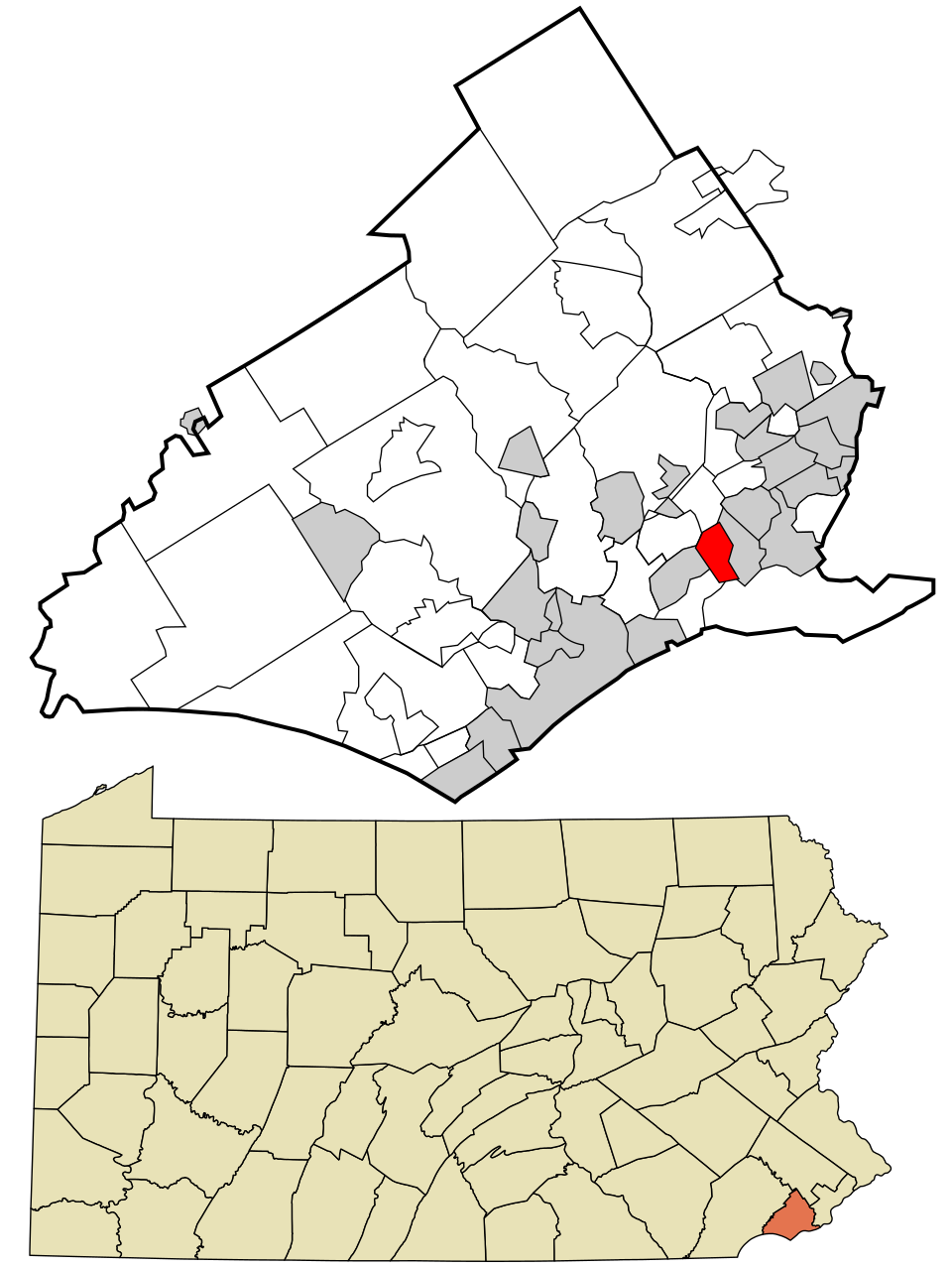 Locator map of Prospect Park