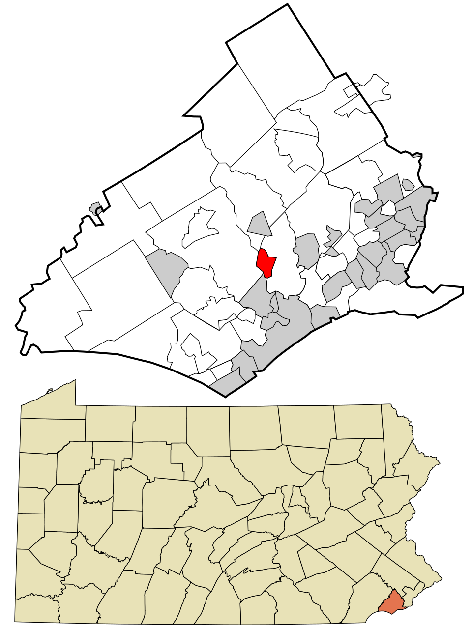 Locator map of Rose Valley