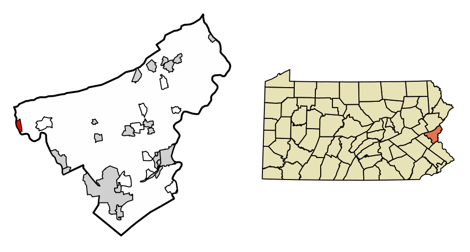 Locator map of Walnutport