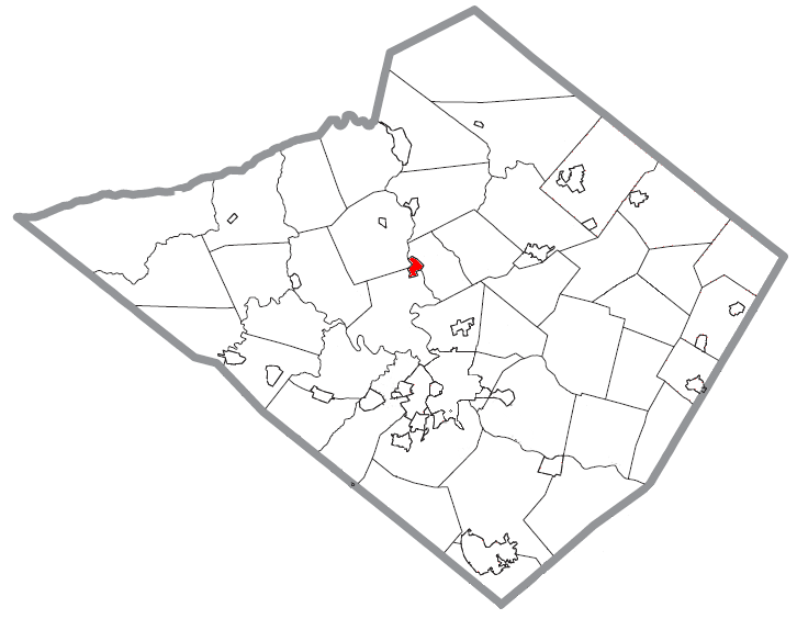 Locator map of Leesport