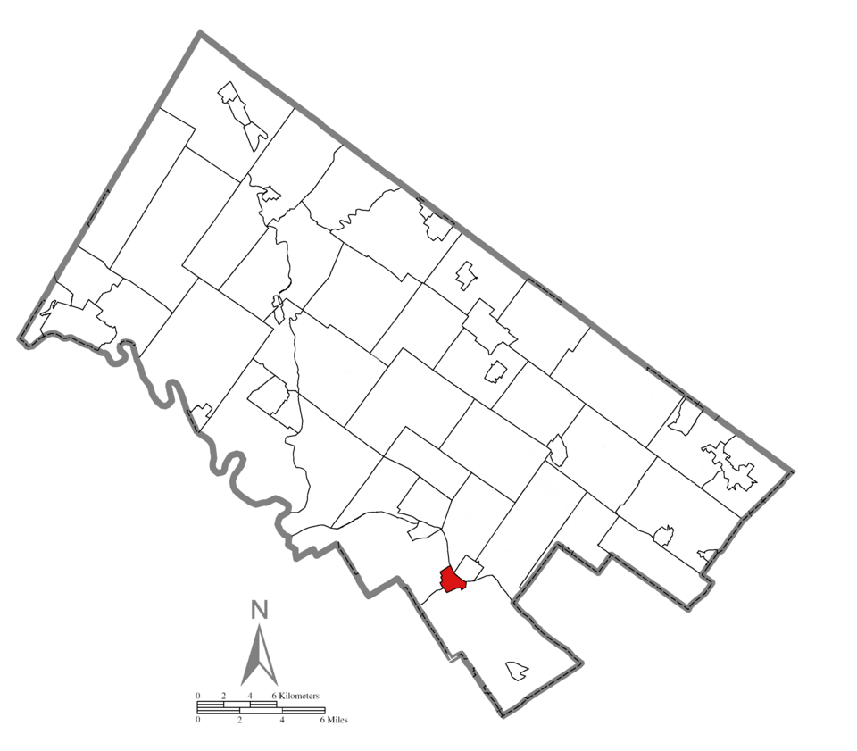 Locator map of West Conshohocken