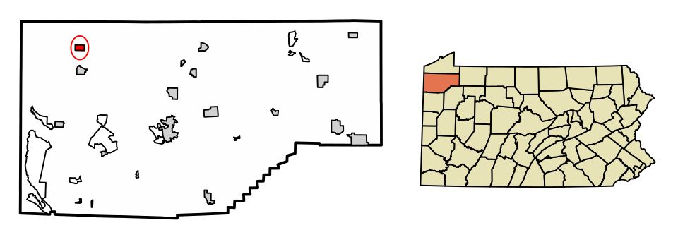 Locator map of Springboro