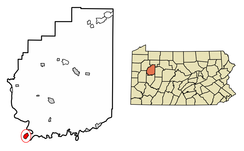 Locator map of East Brady