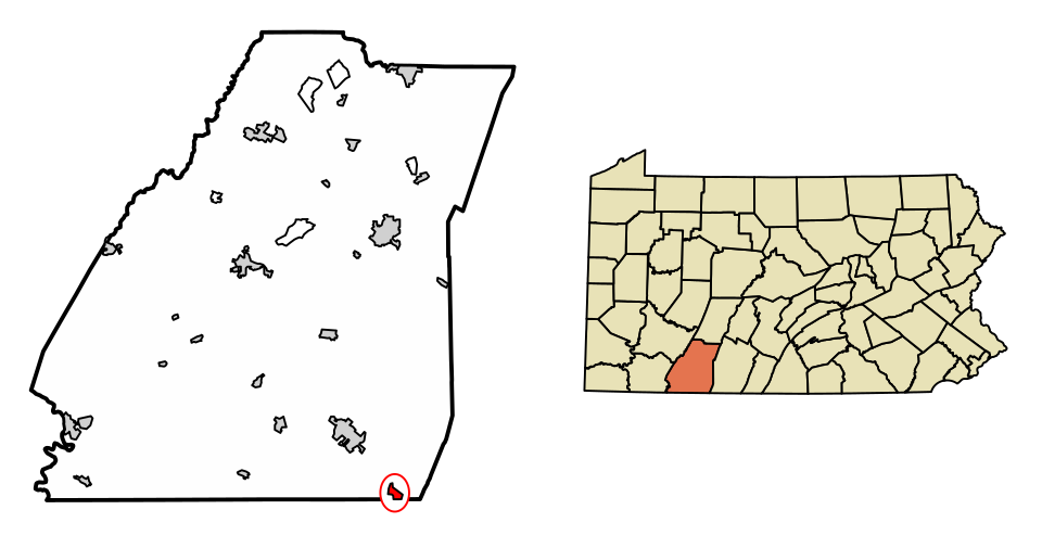 Locator map of Wellersburg