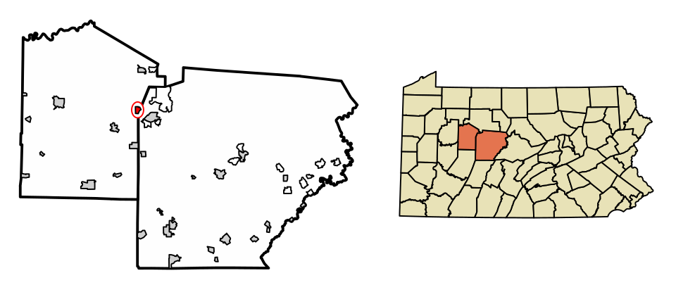Locator map of Falls Creek
