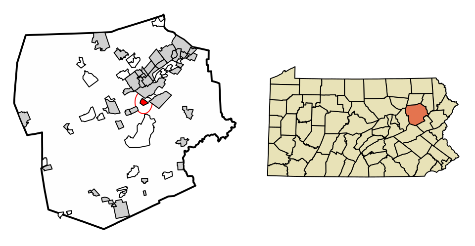 Locator map of Ashley