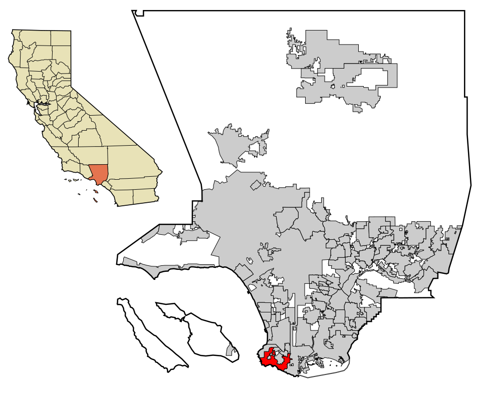 Locator map of Rancho Palos Verdes