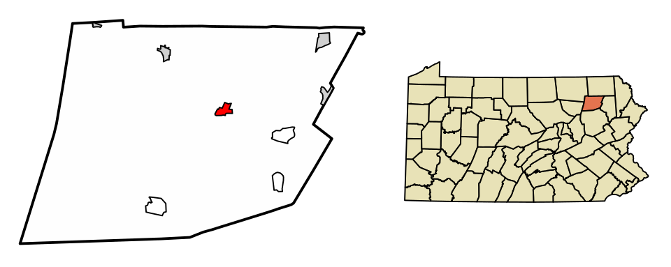 Locator map of Tunkhannock