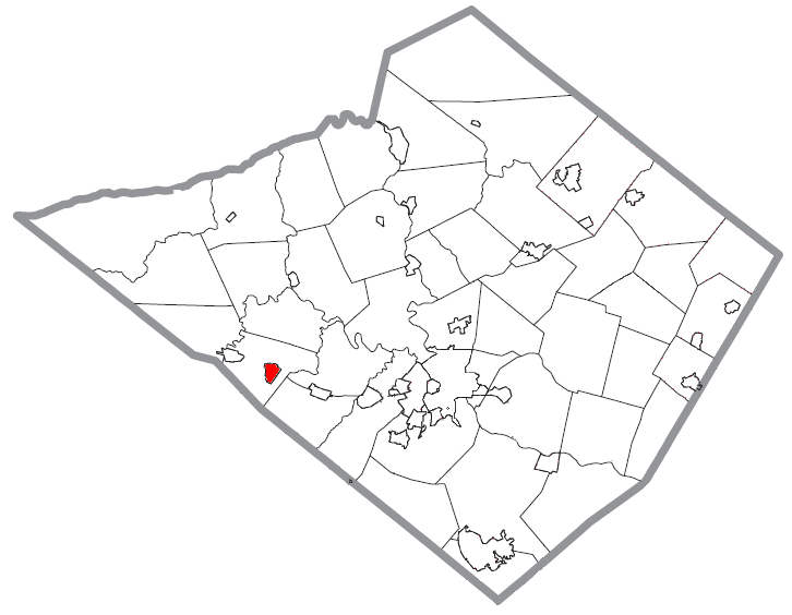 Locator map of Robesonia