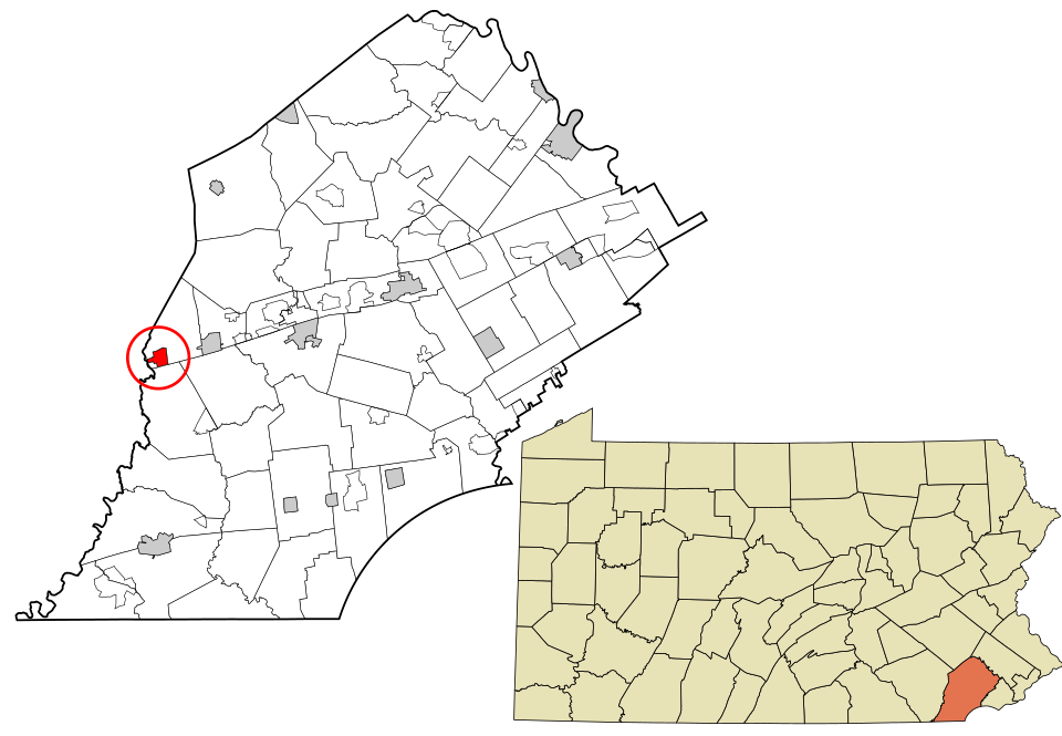 Locator map of Atglen