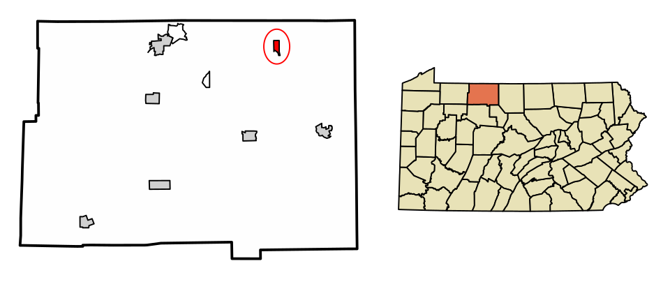 Locator map of Eldred