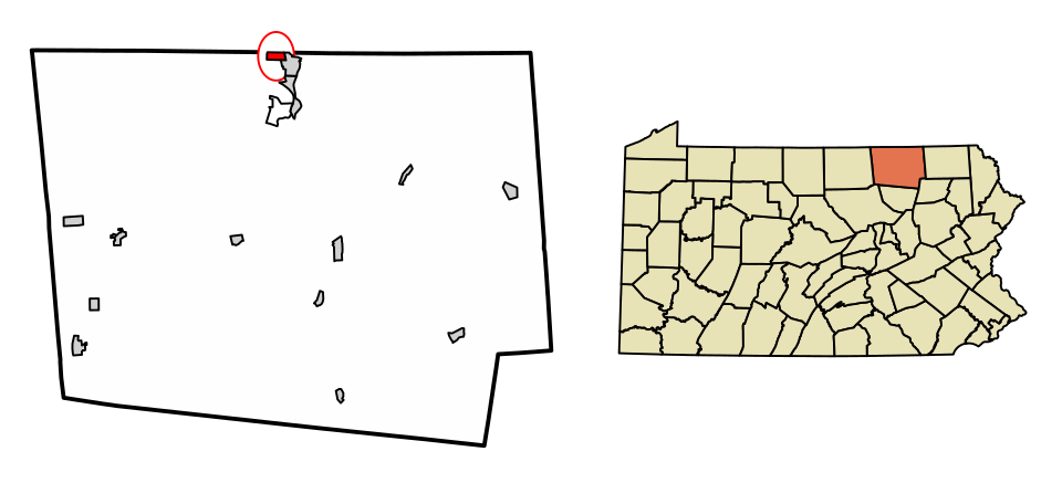 Locator map of South Waverly