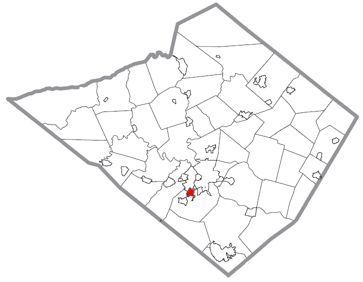 Locator map of Shillington