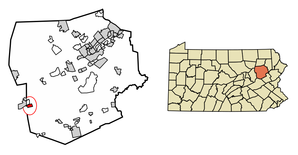 Locator map of Nescopeck