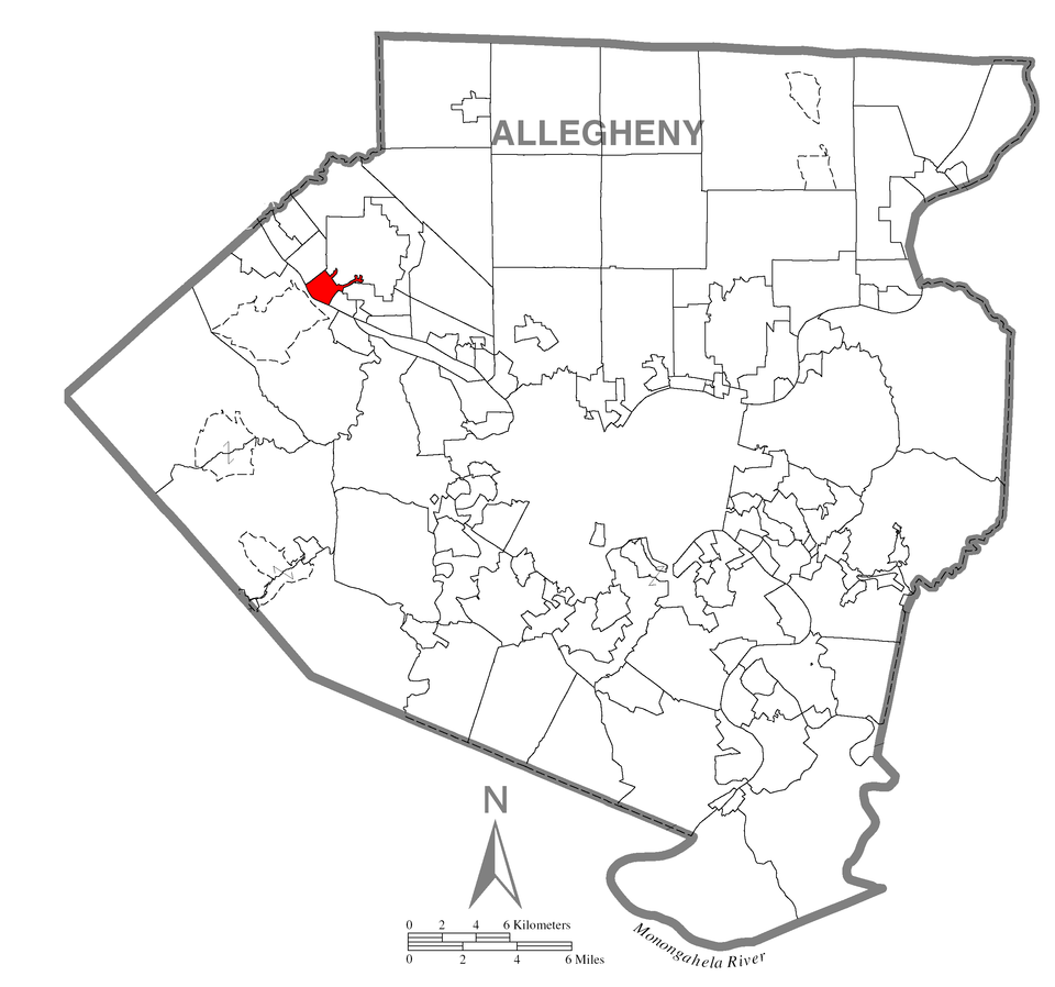 Locator map of Sewickley