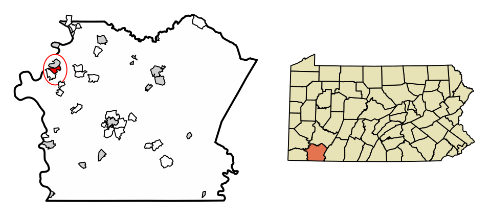 Locator map of Brownsville