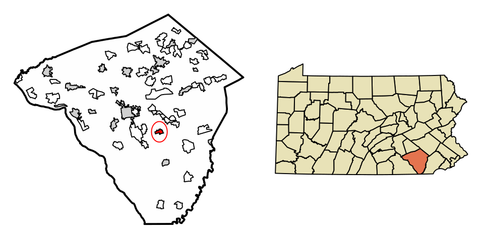 Locator map of Strasburg