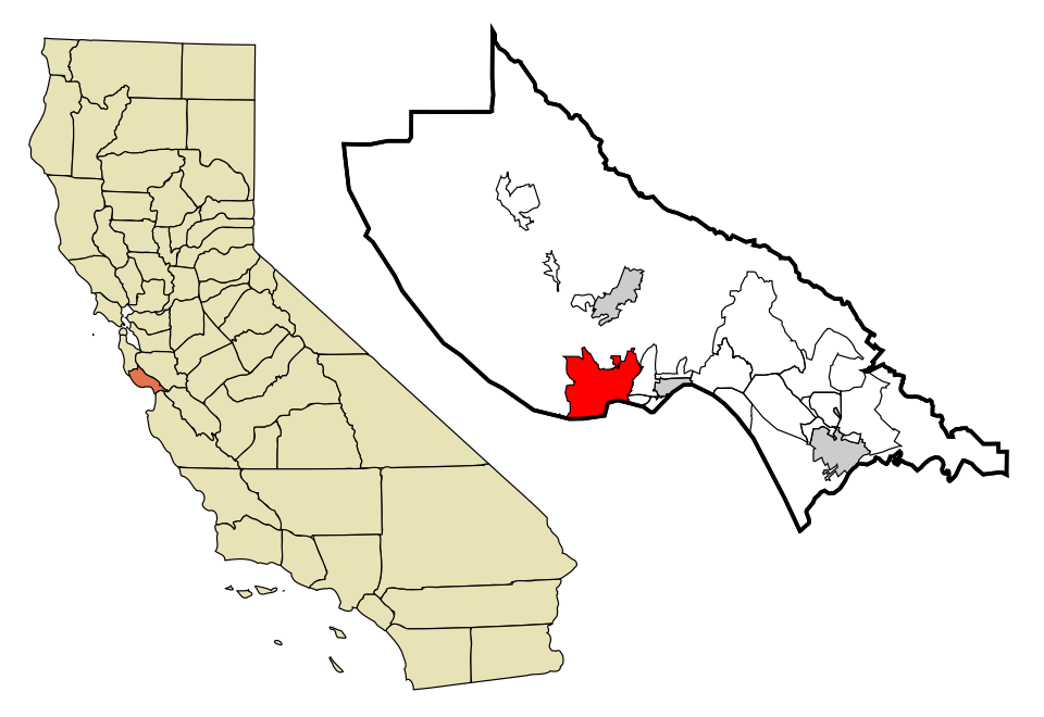Locator map of Santa Cruz