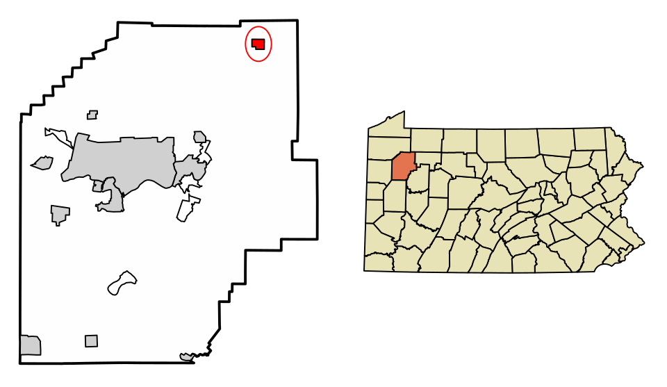 Locator map of Pleasantville