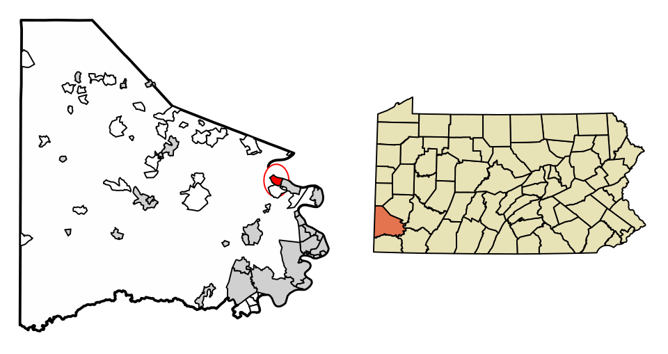 Locator map of New Eagle