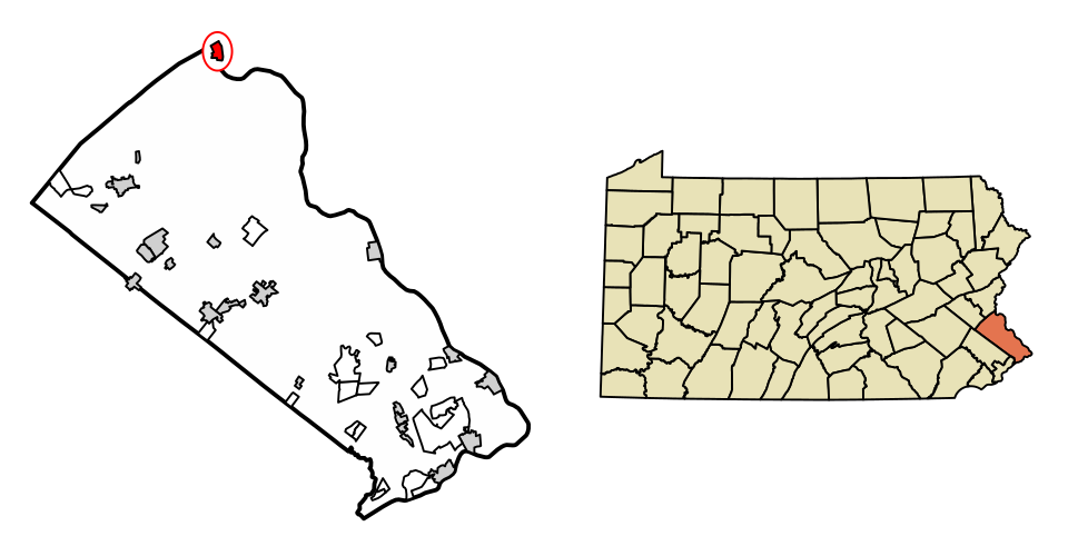 Locator map of Riegelsville