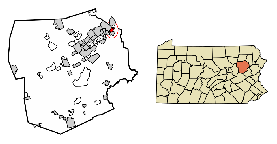 Locator map of Avoca