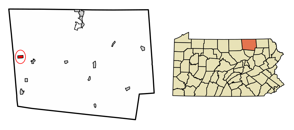 Locator map of Sylvania