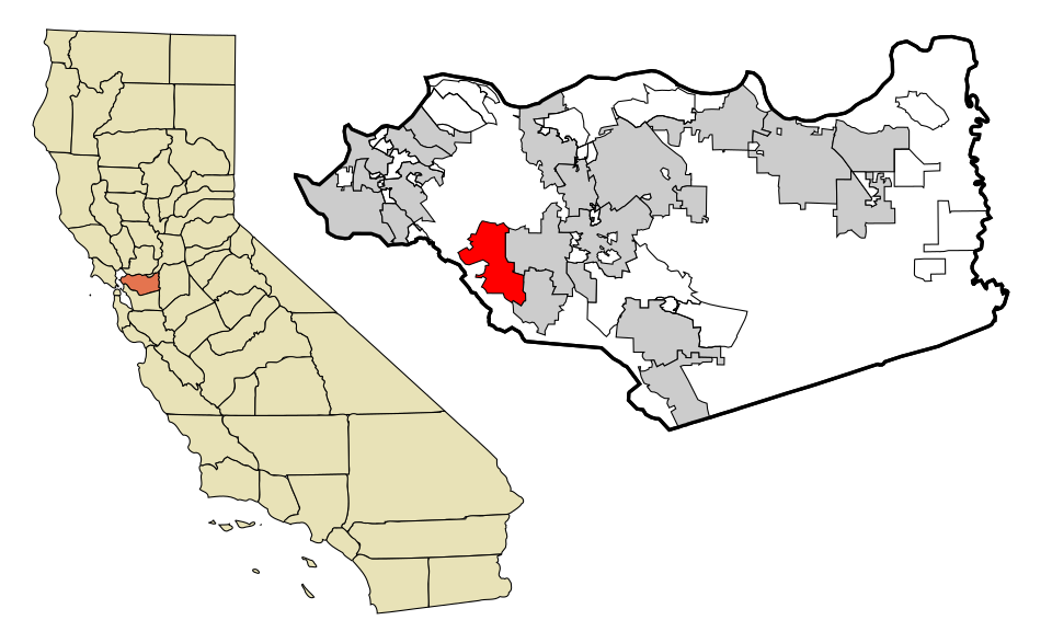 Locator map of Orinda