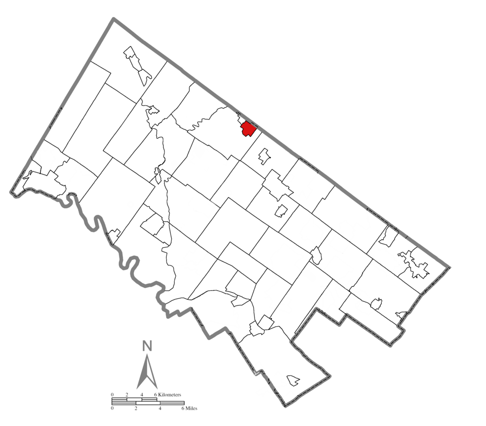 Locator map of Souderton