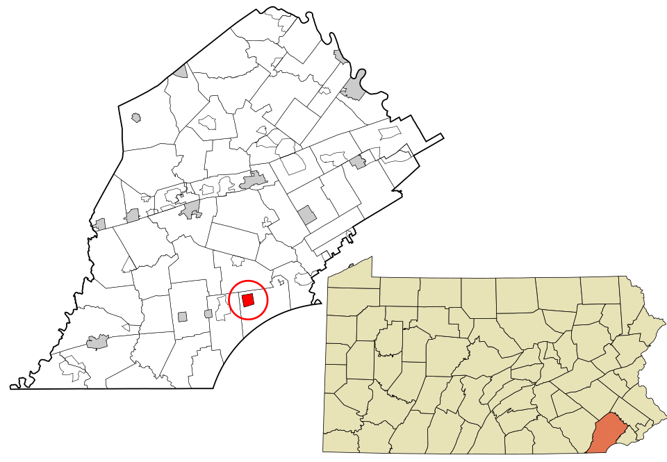 Locator map of Kennett Square