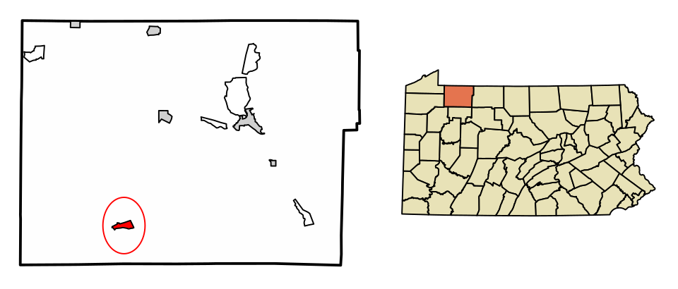 Locator map of Tidioute