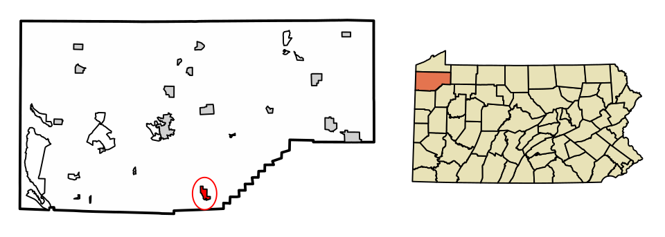 Locator map of Cochranton