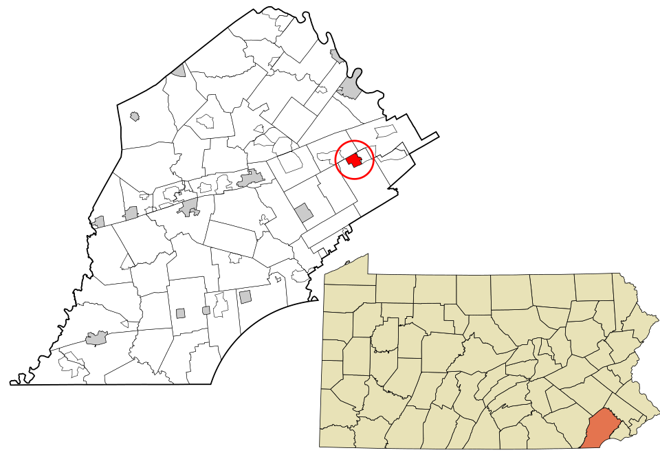 Locator map of Malvern