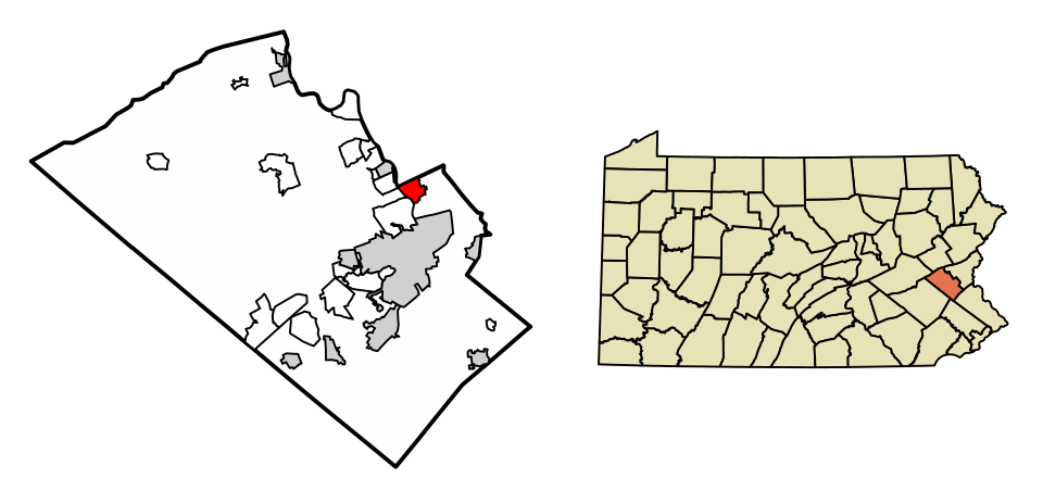 Locator map of Catasauqua
