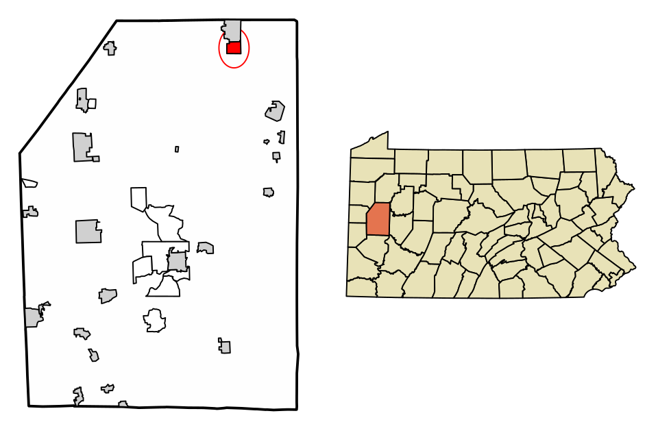 Locator map of Eau Claire