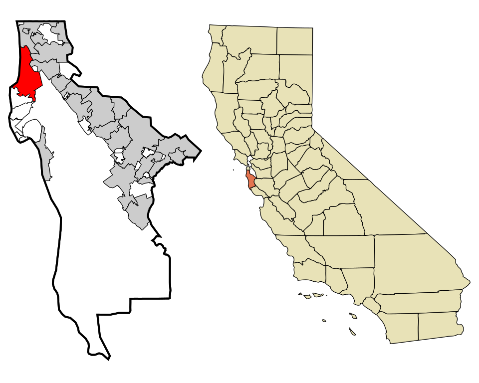 Locator map of Pacifica