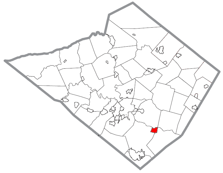 Locator map of Birdsboro