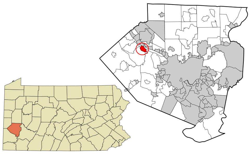 Locator map of Coraopolis