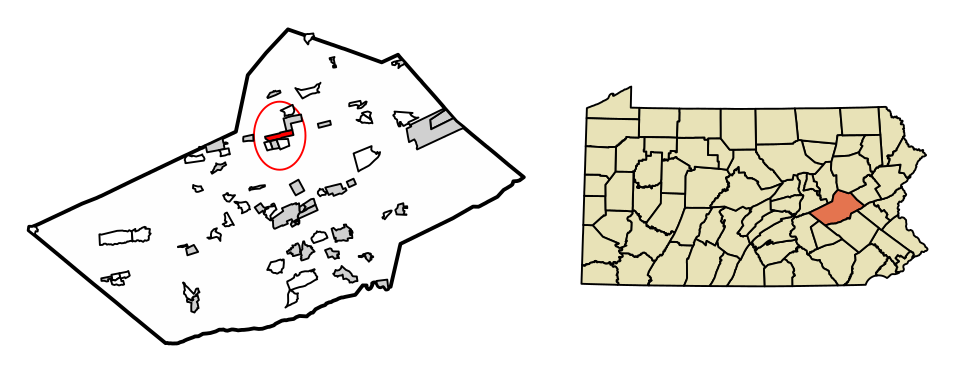 Locator map of Gilberton
