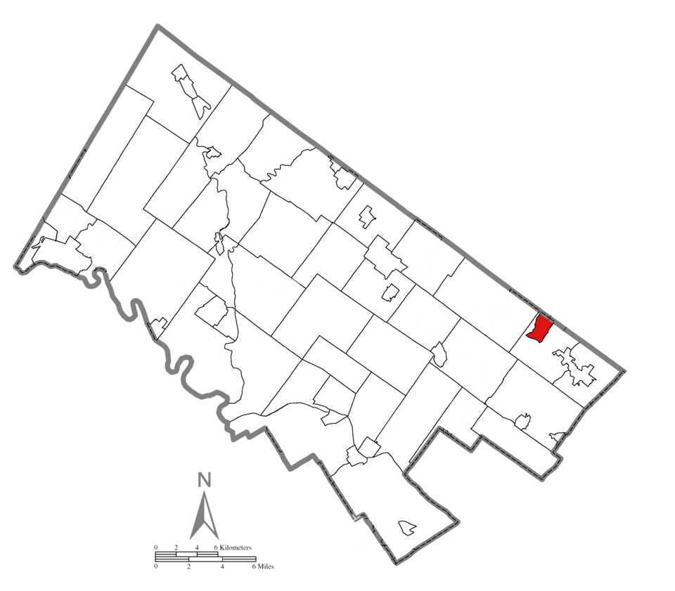 Locator map of Hatboro