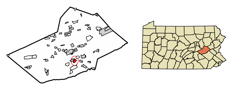 Locator map of Schuylkill Haven